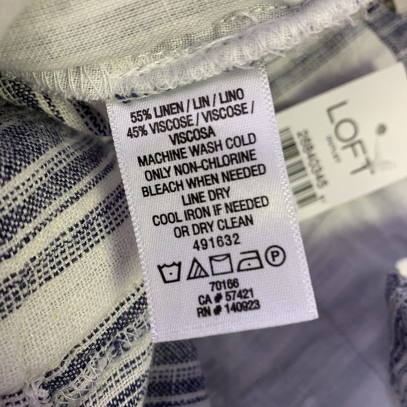 Ann Taylor LOFT Outlet NWT Belted Flat Front Pockets Linen Blend Shorts sz 12 - Picture 5 of 8